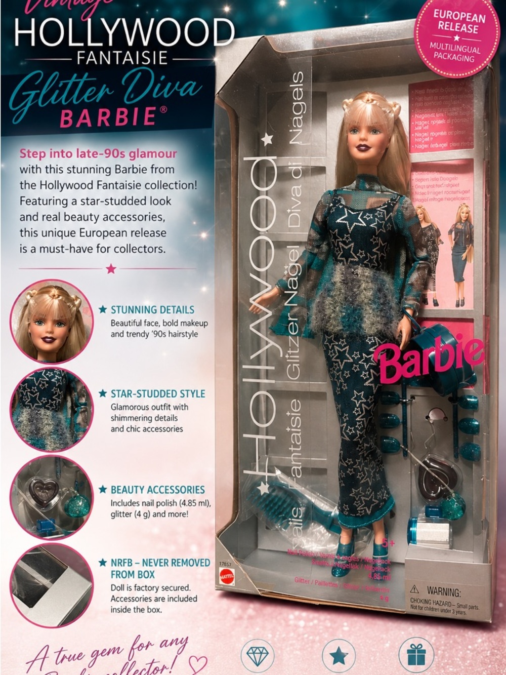Vintage Barbie Hollywood Fantaisie Glitter Diva